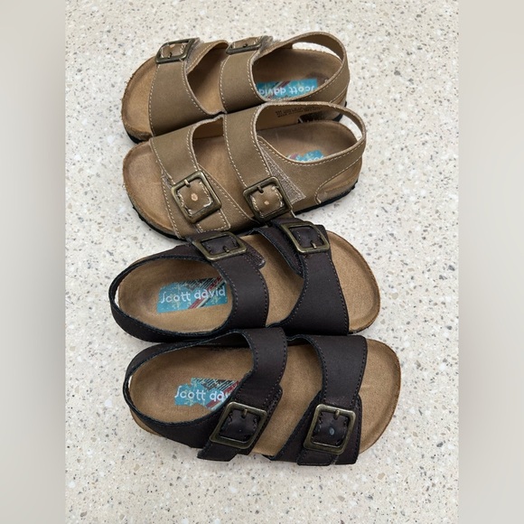Scott David Lil Jack brown/beige set of two sandals (Size 8) - Picture 4 of 8